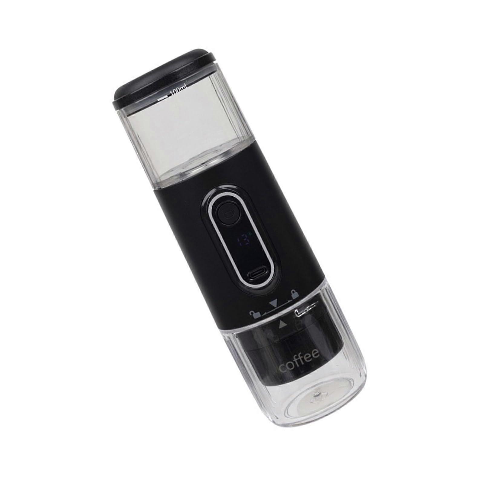 Portable Espresso Maker with Heating Function for Travel, Camping, Home and Office  Black