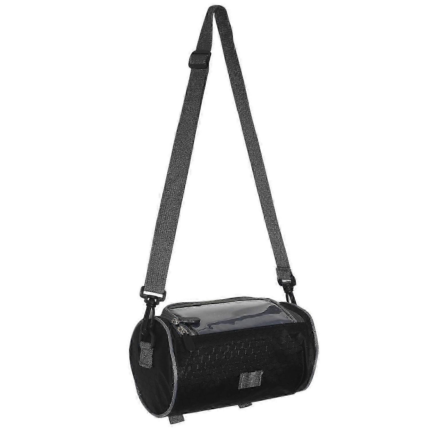 Bicycle handlebar mountain bike screen phone pouch (black)