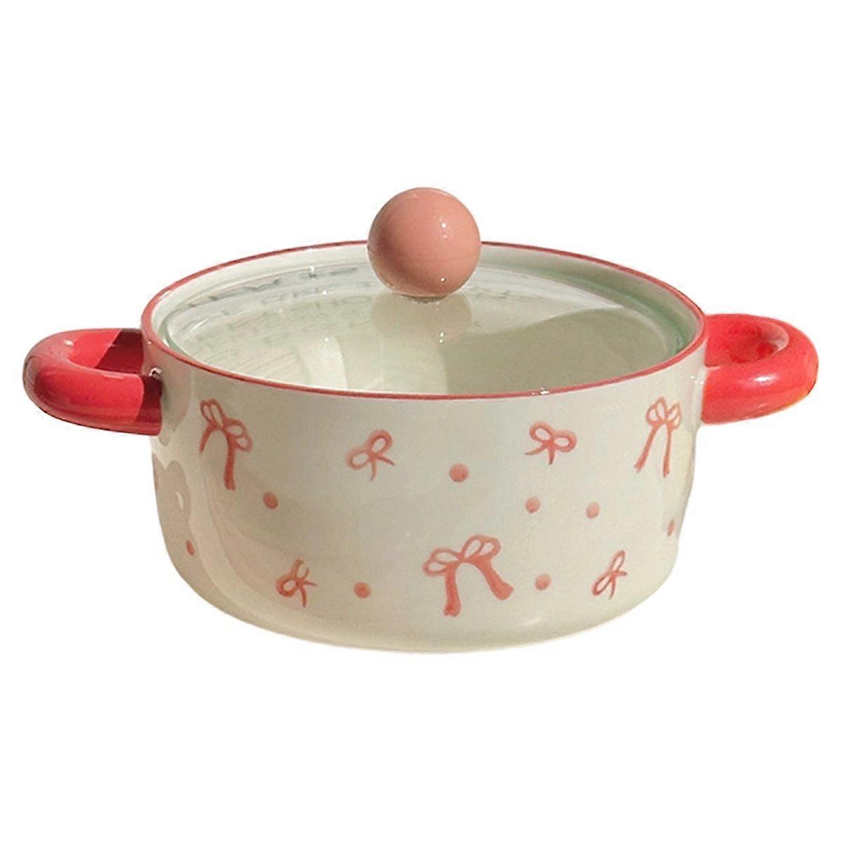 Ceramic Instant Noodle Bowl with Lid