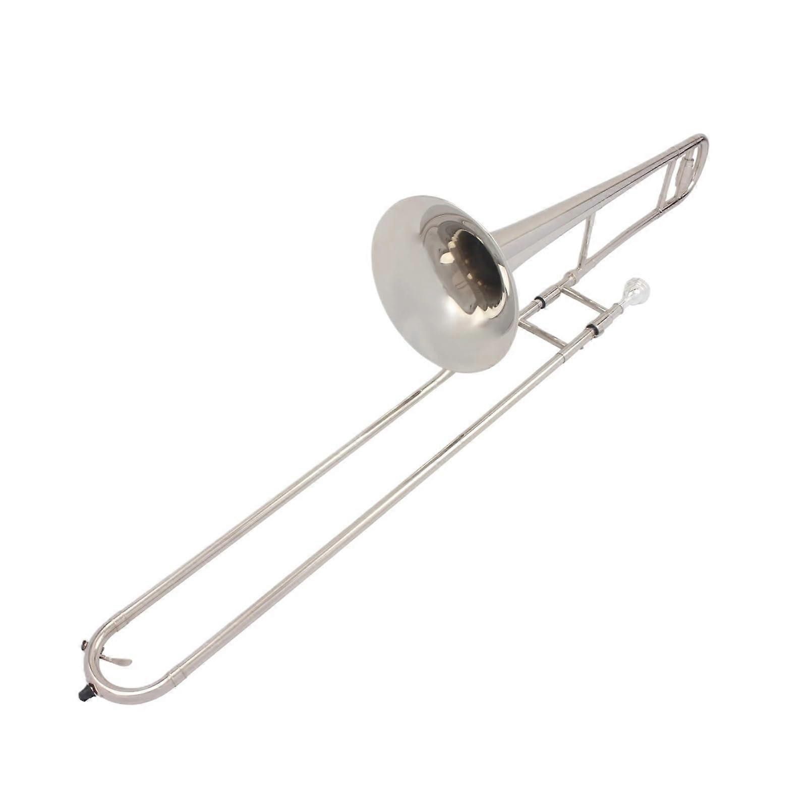 Beginner Bb Trombone Set with Case and Mute, Yellow Brass Lacquer, Smooth Slide and Bright Tone