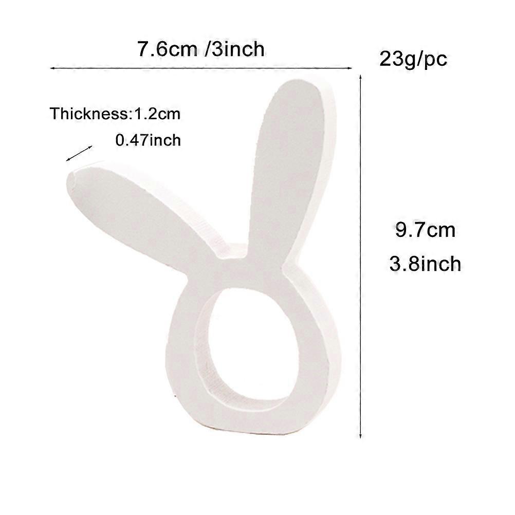 Easter Serviette Holders Wooden Rabbit Shape for 4Pcs Hotel Decoration