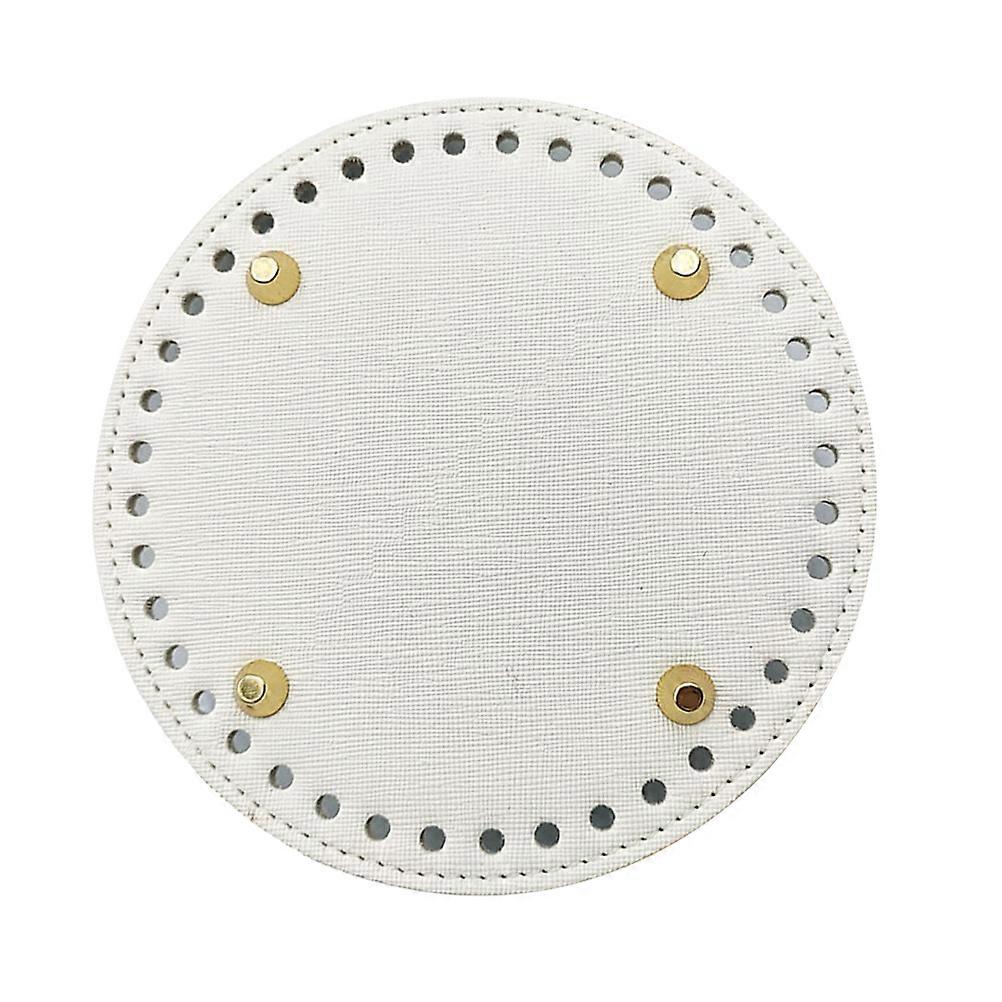 White PU Bag Bottom for DIY Sewing Material with Round Bottom Design