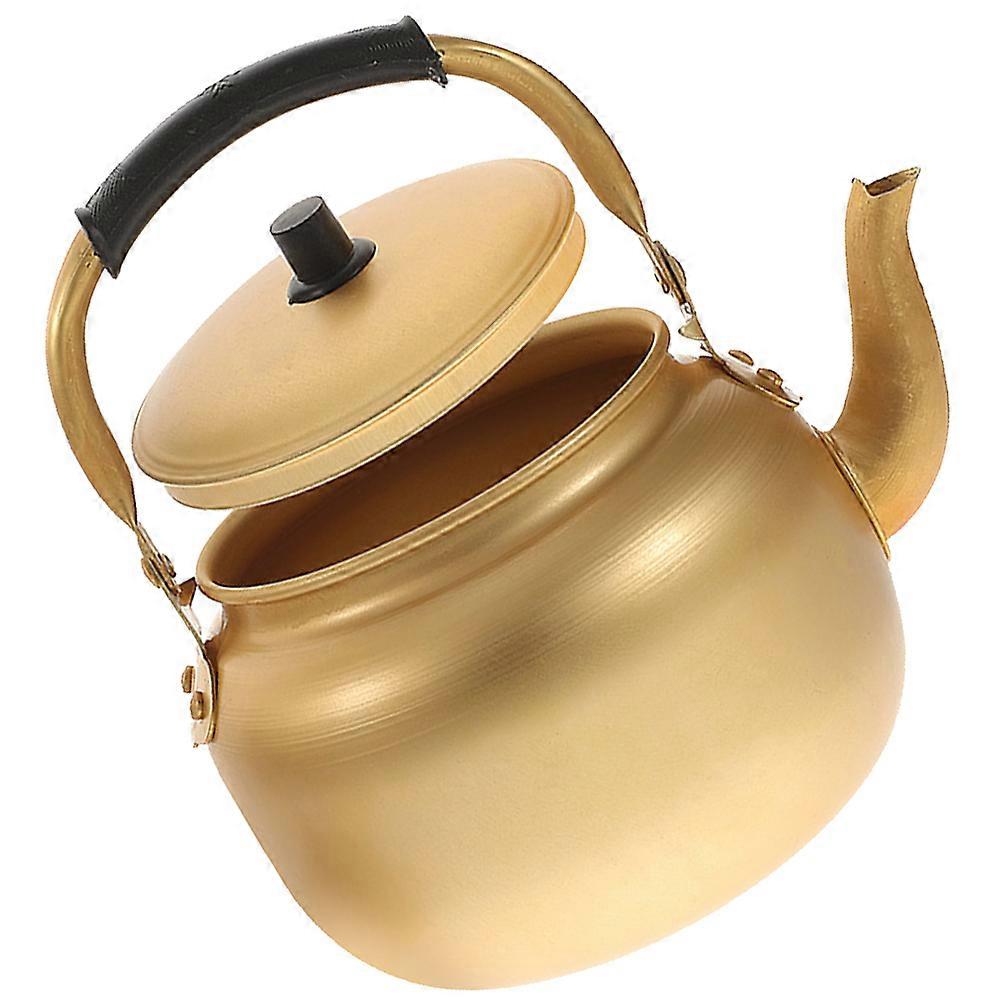 Water Boiler Small Metal Teapot Making Coffee 1L Round Shape Kitchenware Practical Use 1Pcs