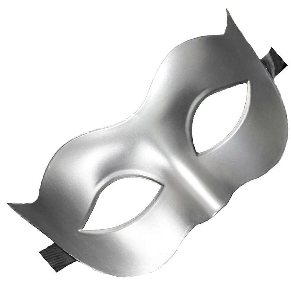 Halvmask Herr Bollmask För Festbruk Silverfärg