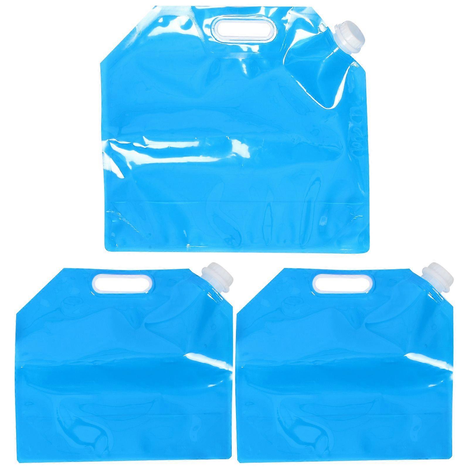 3pcs Large Capacity Foldable Water Containers Outdoor Activity Water Storage Bag