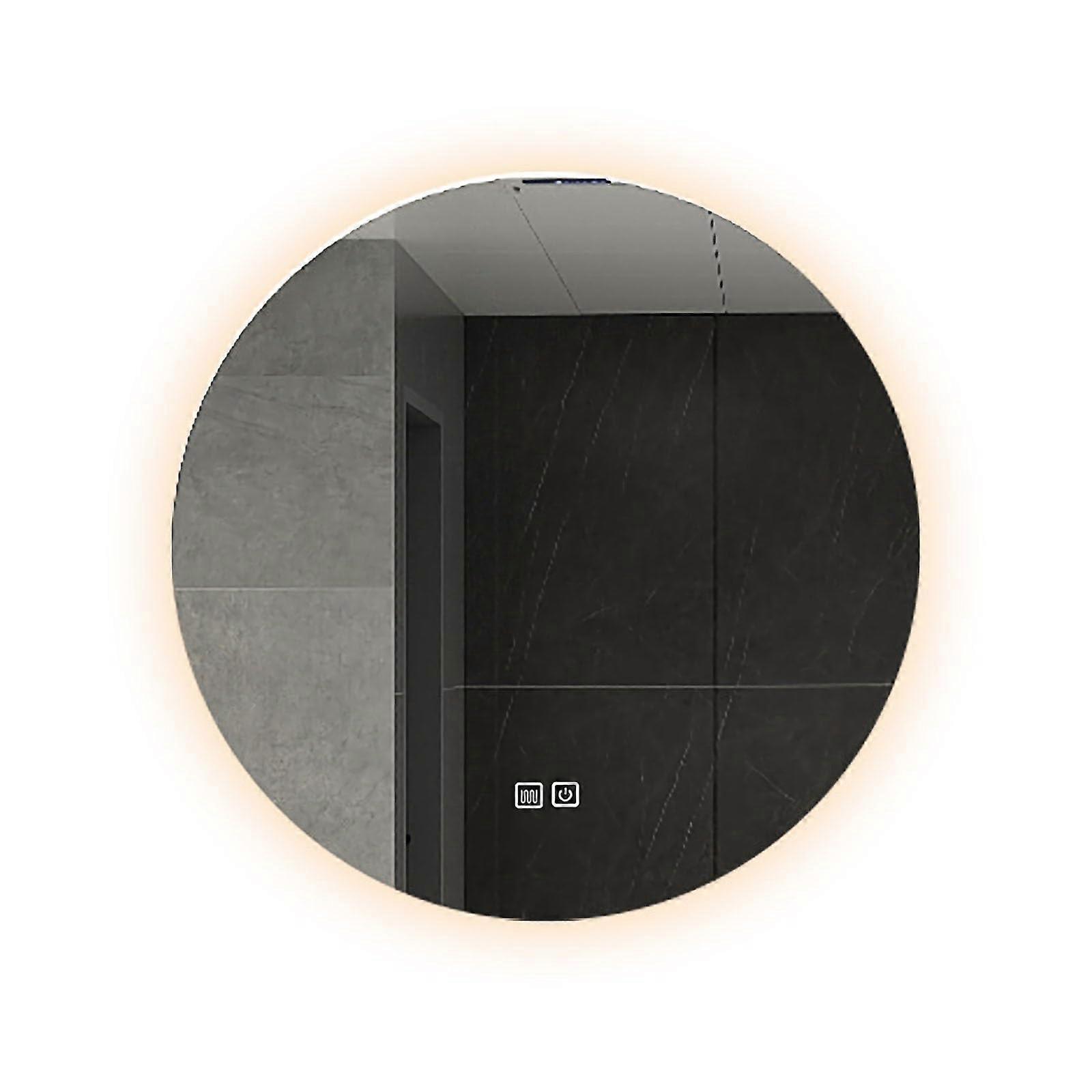 40cm Round LED Bathroom Mirror with AntiFog, Backlit, 3Color Lighting and Memory Function