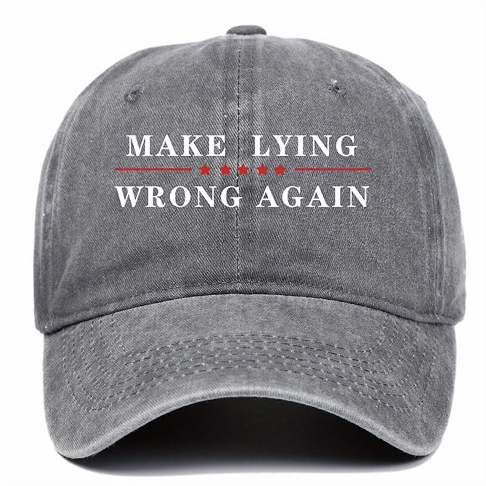 MAKE LYING WRONG AGAIN Monogram Baseball Cap Unisex