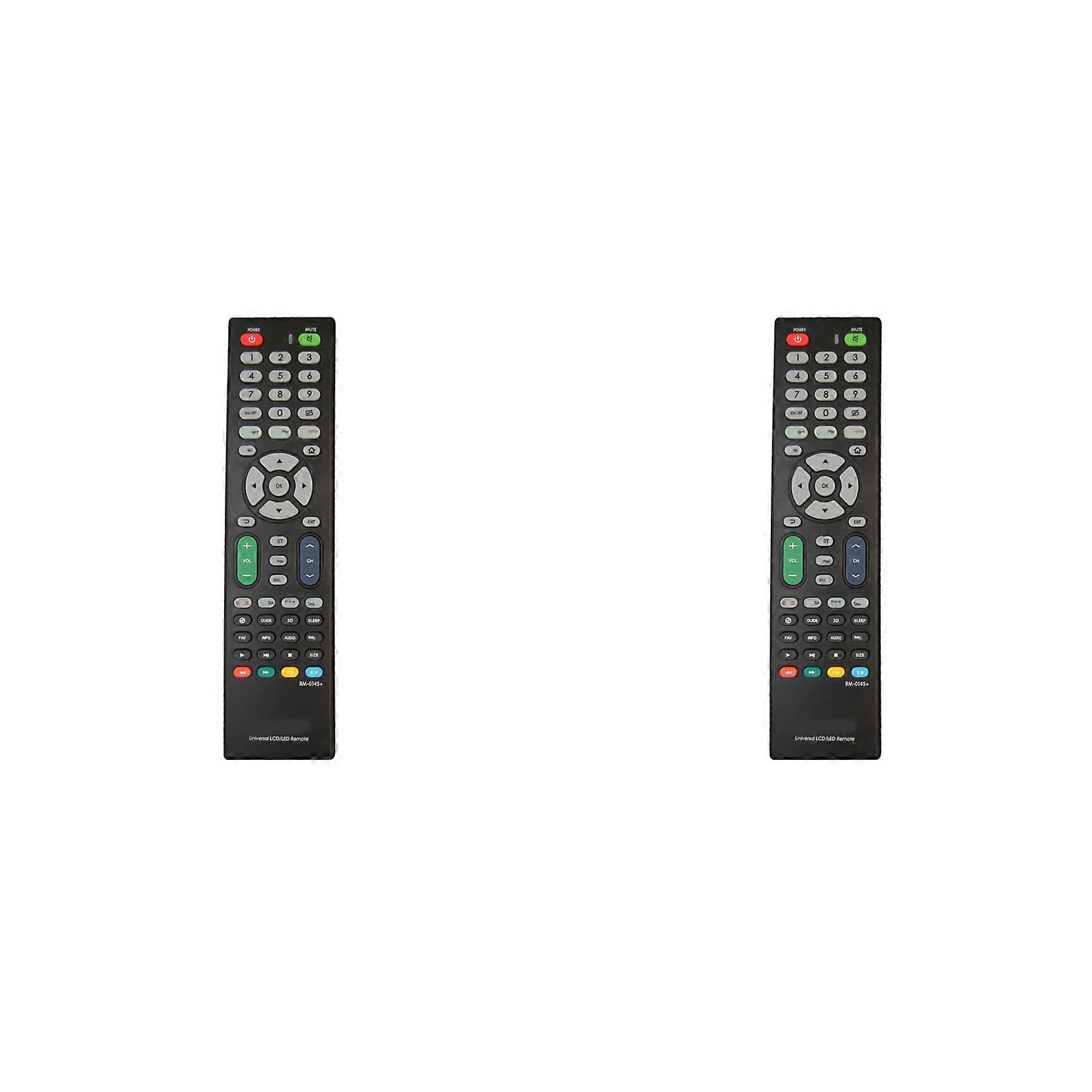 2X Universal Remote Control RM-014S+ Multi-Device Compatibility, Easy Setup for TV, DVD