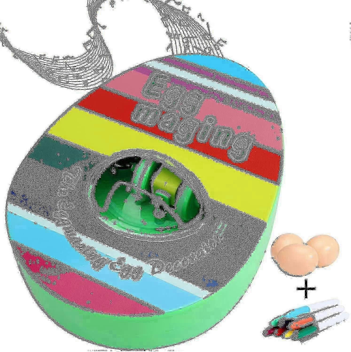 Electric Easter Egg Painting Machine Kit with 8 Pens & 3 Eggs