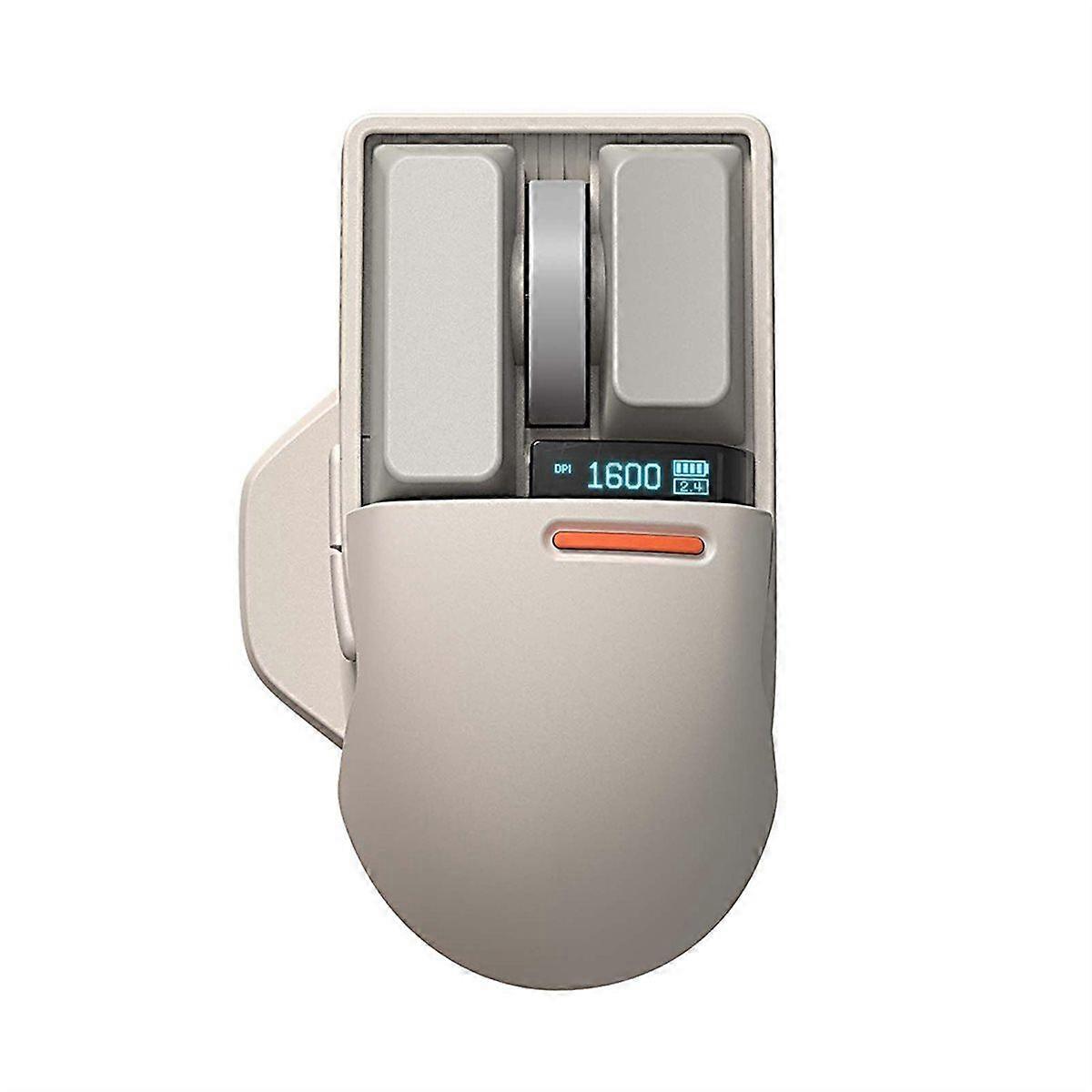 Touch PBT Wireless Mouse, 3-Mode (USB/Bluetooth/Wired),Rechargeable 4000DPI with OLED Screen for & Gaming