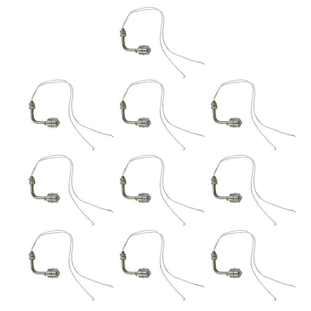 10pc 75/100/150mm Stainless Steel Float Switch Tank Right Angle Water Level Sensor L Type Float Switch Controller 75MM