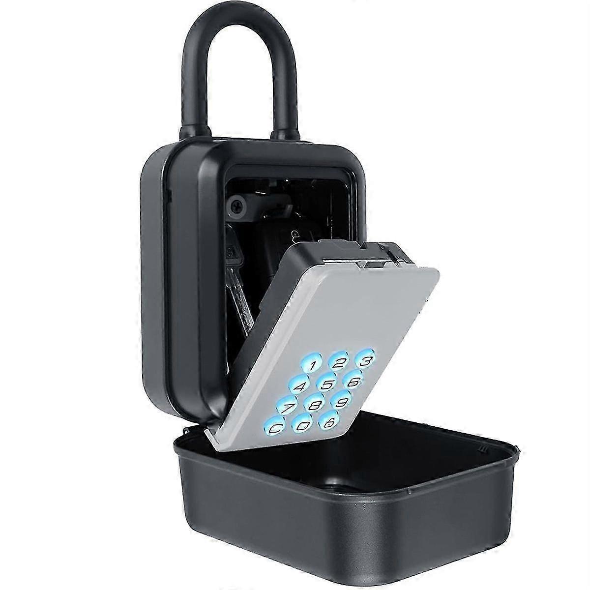 Smart Key Lock Box with Code - Bluetooth & PIN Unlock,APP Controlled Digital Lockbox compatible with Keys Indoor