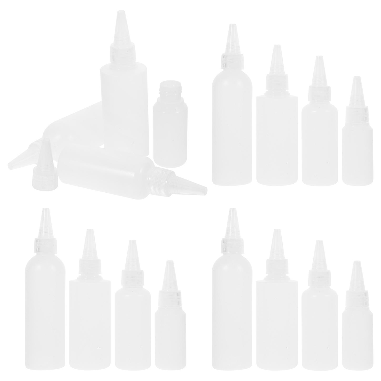 Plastic Squeeze Bottles Glue Applicator for Storage 16Pcs Set