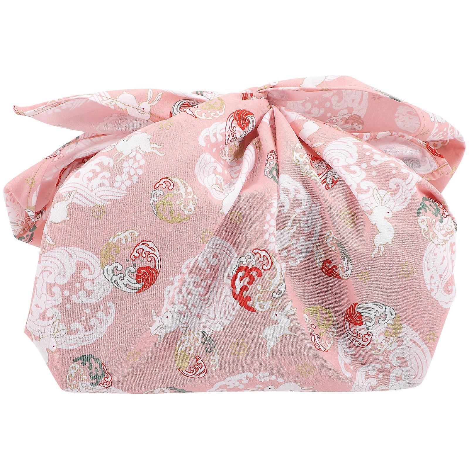 Japanese Style Gift Box Wrapping Cloth for Bento Use 1 Sheet Pink Cotton