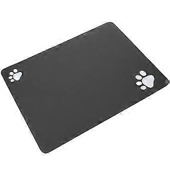 Dog Bowl Mat Pet Feeding Mat for Water Absorption 4Pcs Black Color