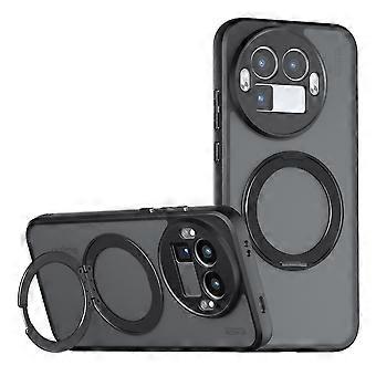 Compatible For Realme GT 8 Pro 5G Matte Skin-touch Magnetic Case 360° Rotating Kickstand Shockproof TPU + PC Phone Cover