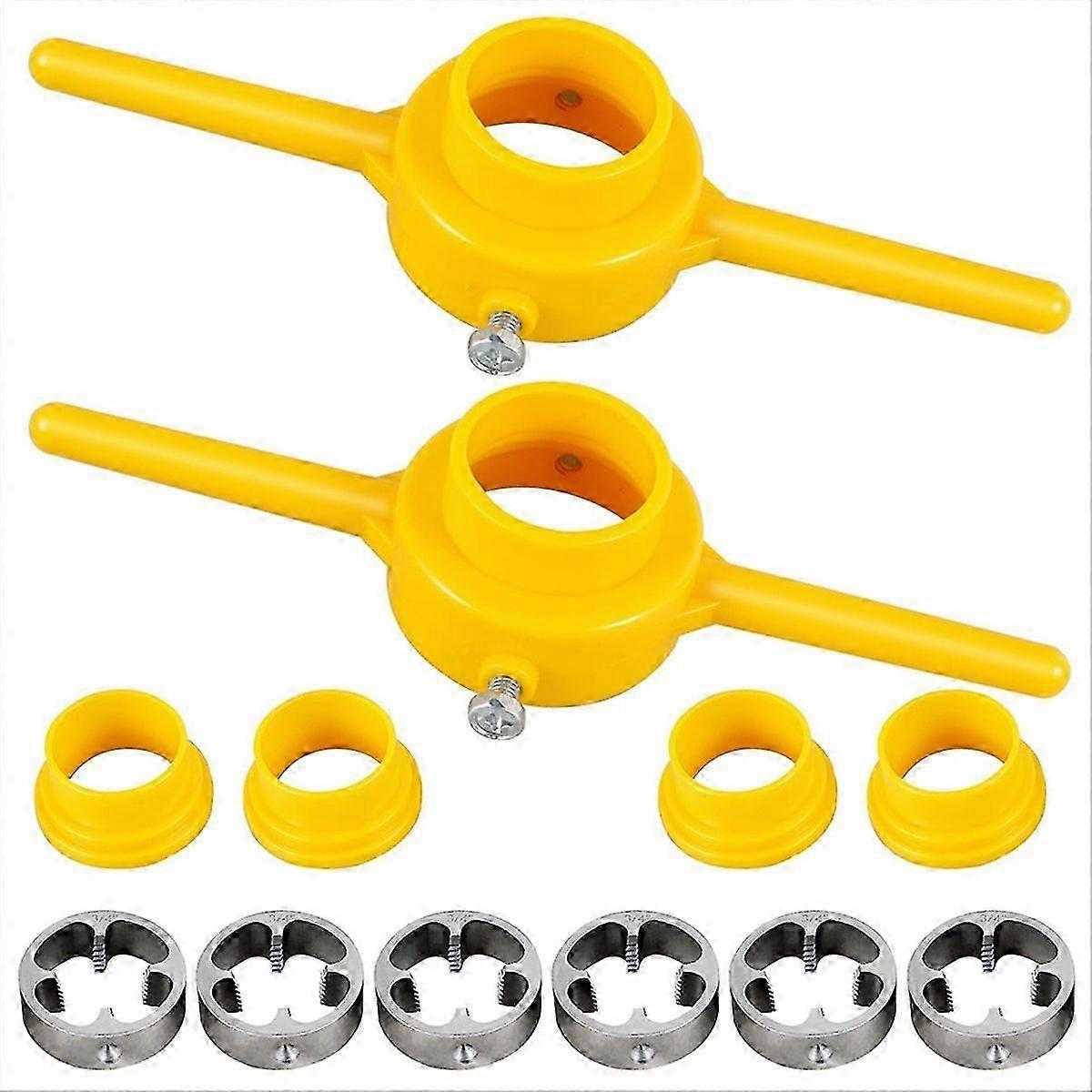 12Pcs PVC Thread Maker Tool, Pipe Threader Plumbing Tool Kit