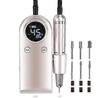 Rechargeable Nail Drill Electric Nail File 45000rmp Professional Nail Drill Kit For Acrylic Nail Gel Manicure Pedicure Polishing