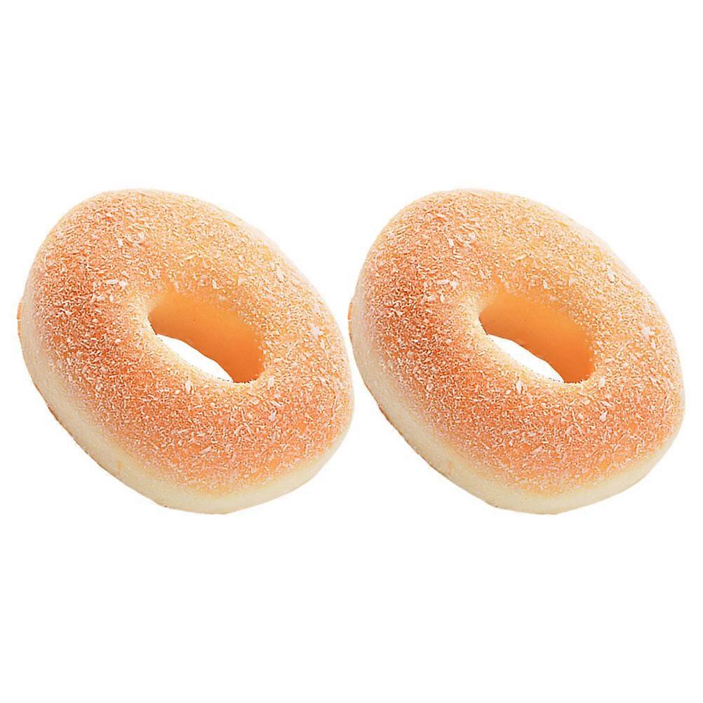 Bread Model Donut Simulation Decor for Decoration 2Pcs Cabinet