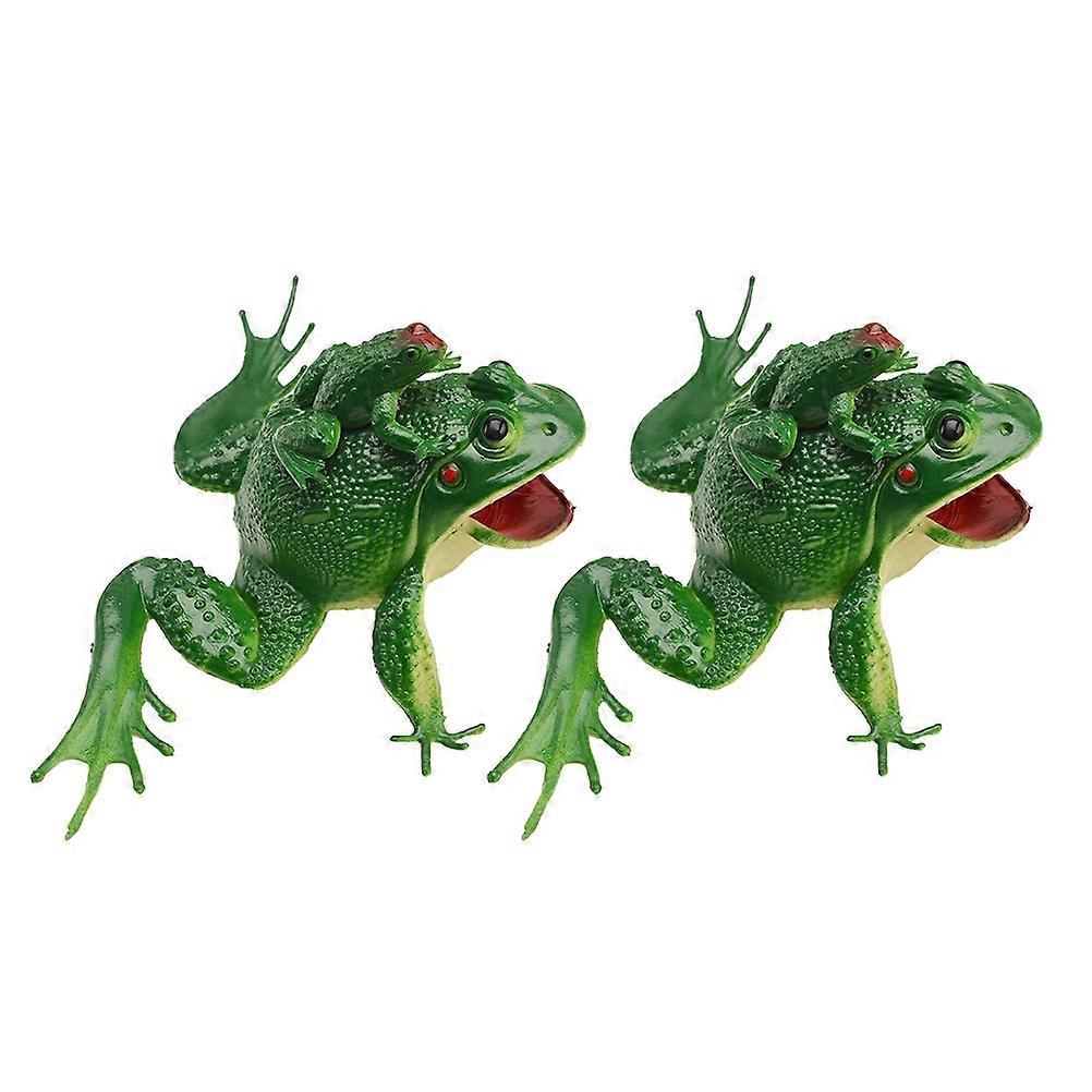 Mini Frog Ornament PVC Hand-eye Coordination Development 2Pcs