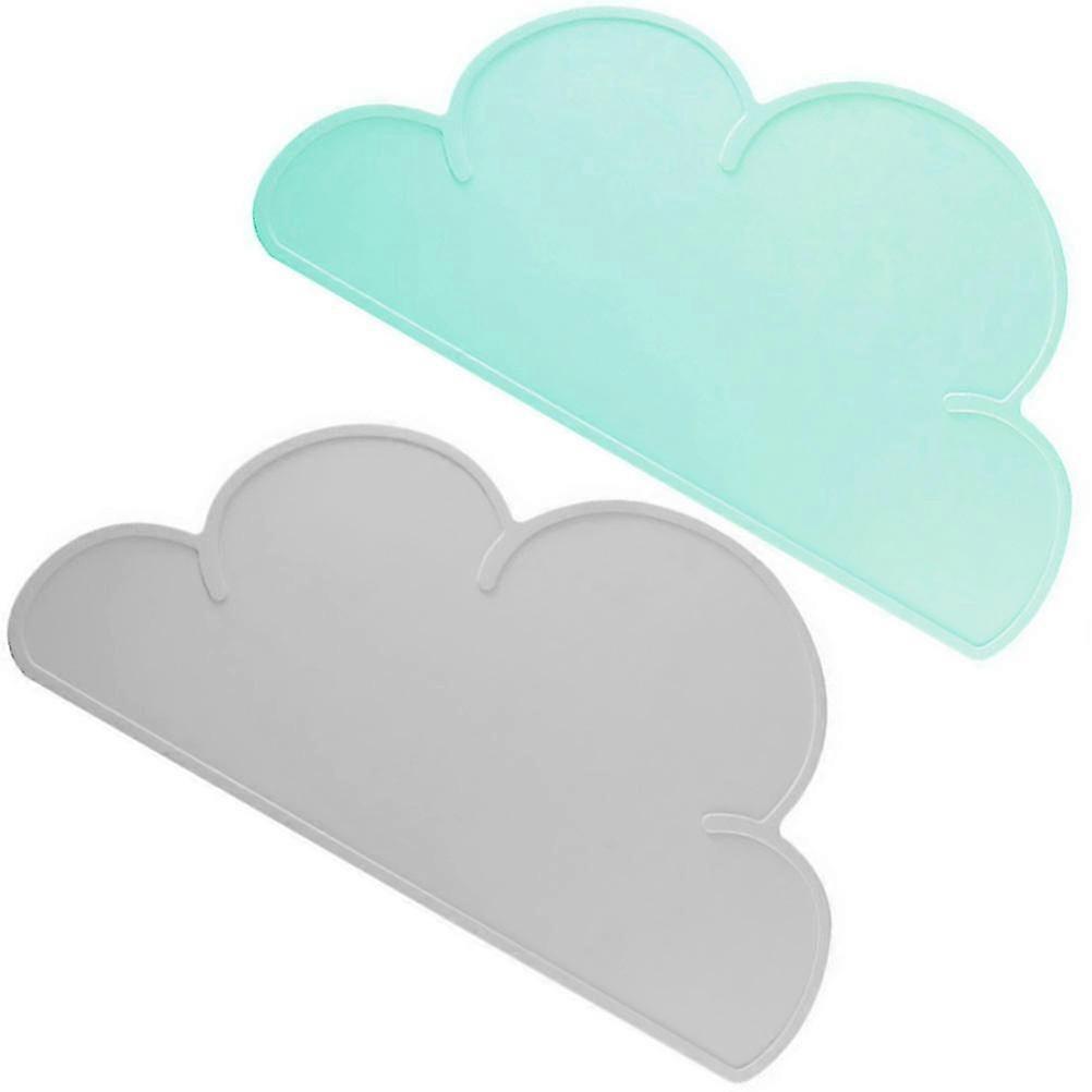 Cloud Placemat Silicone Table Mat compatible with Home Use 2Pcs Assorted Color