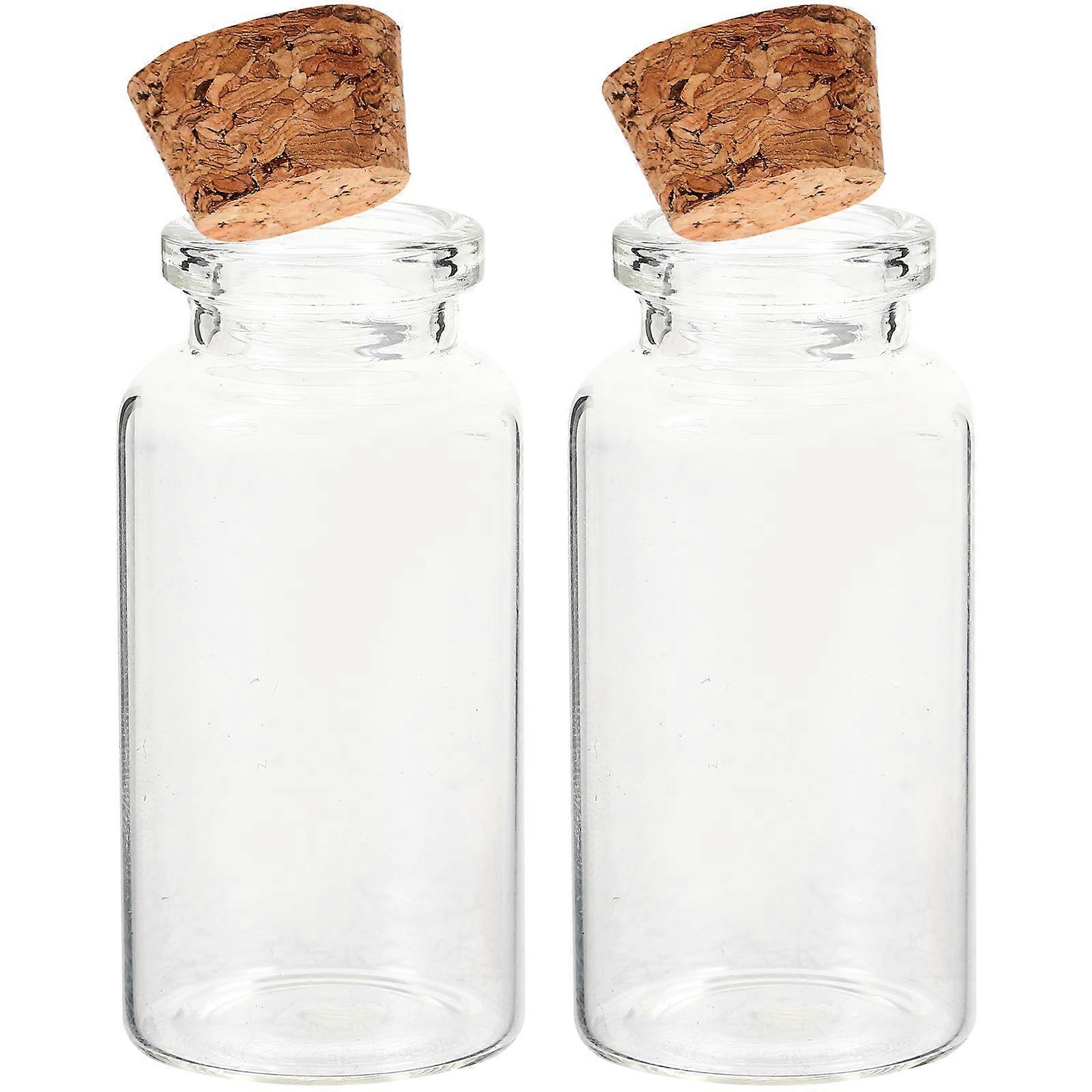 2Pcs Transparent Mini Drift Bottles Creative Wishing Bottles Drift Bottles