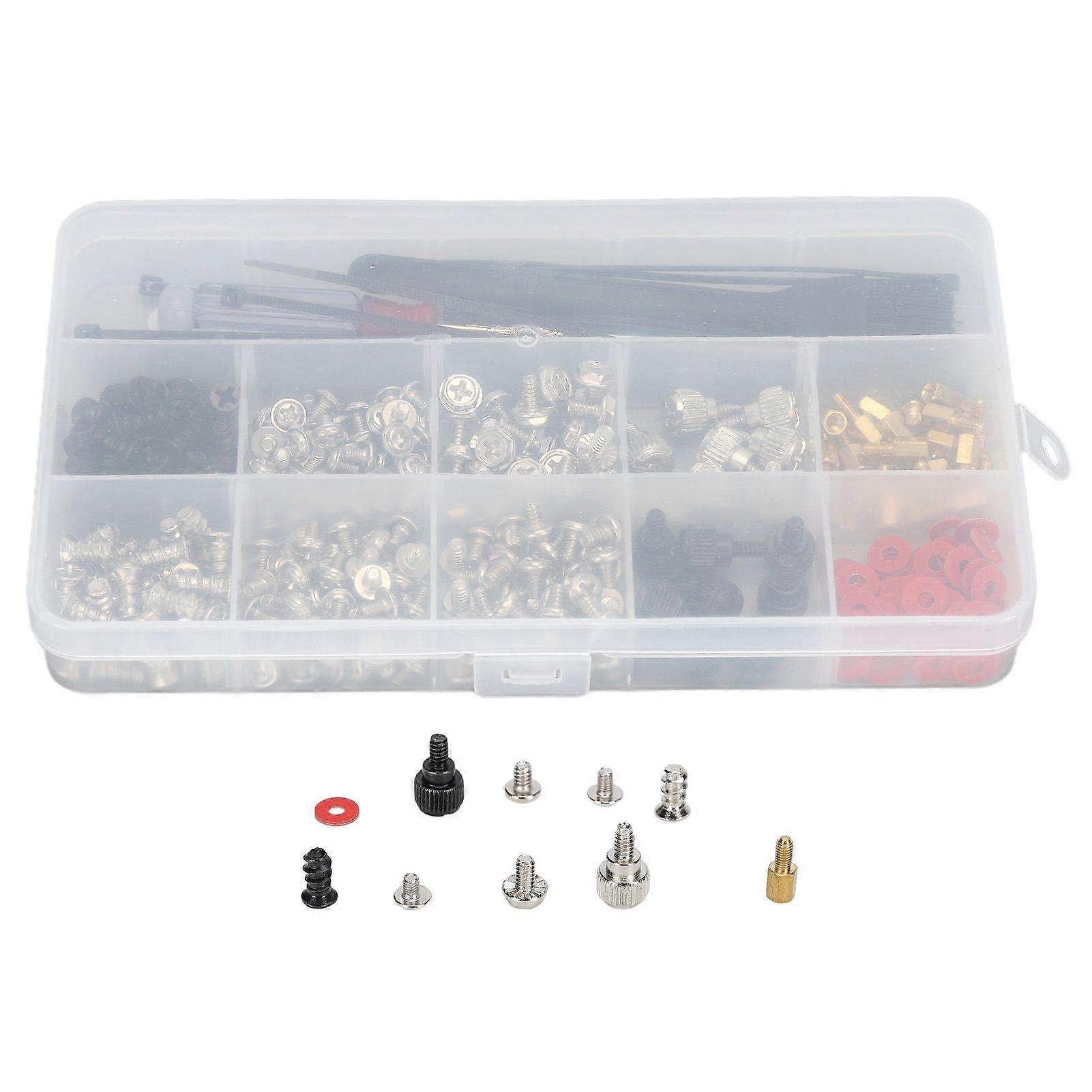 362Pcs Computer Screw Set Cable Tie Screwdriver Washer Cleaning Brush Maintenance Kit