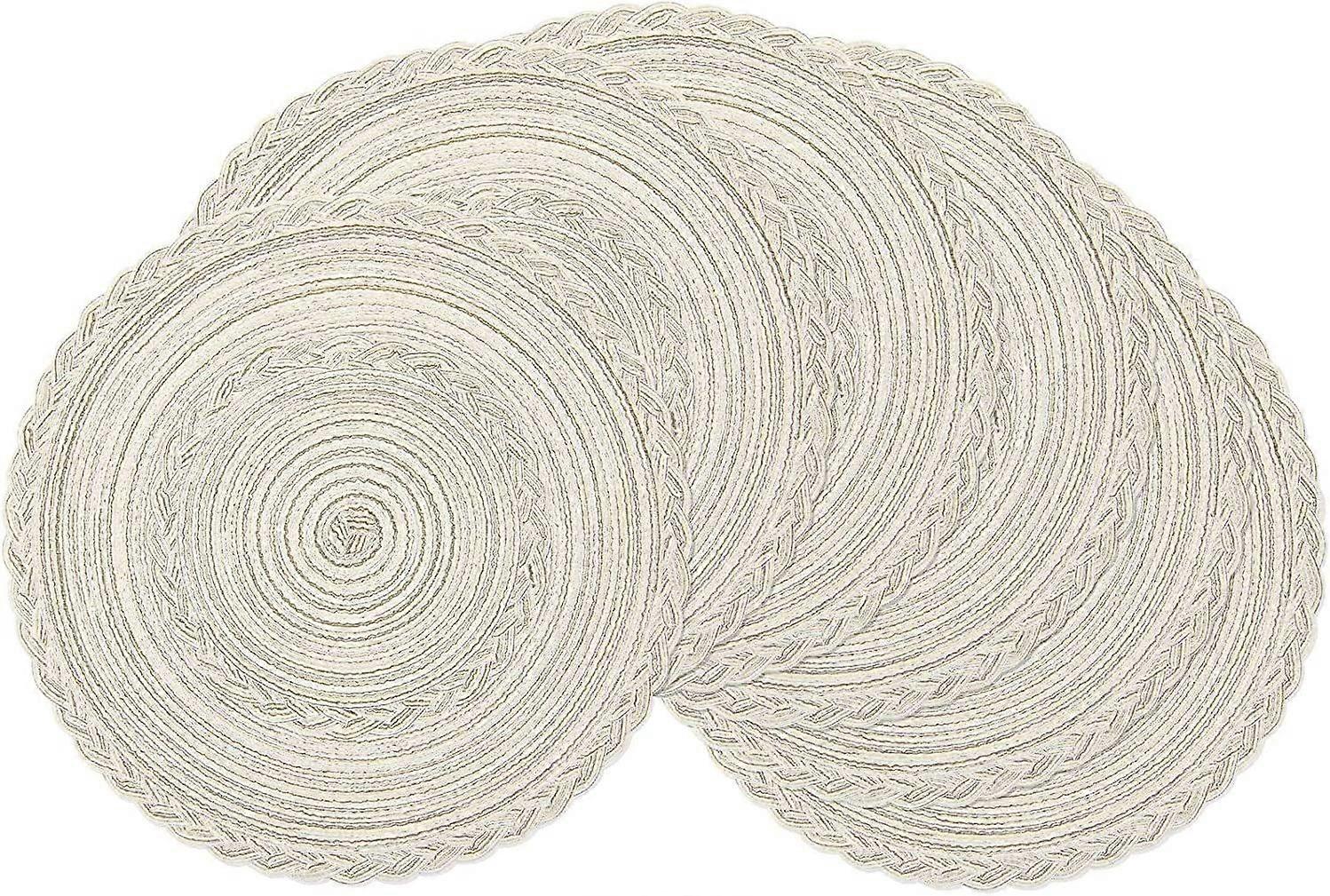 6 Pcs Round Woven Placemats