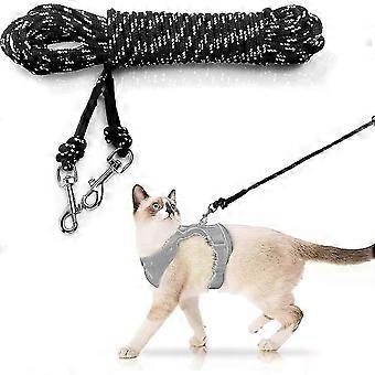 Lightweight 9M/30FT Cat Leash - Extra Long Outdoor Lead for Garden Use