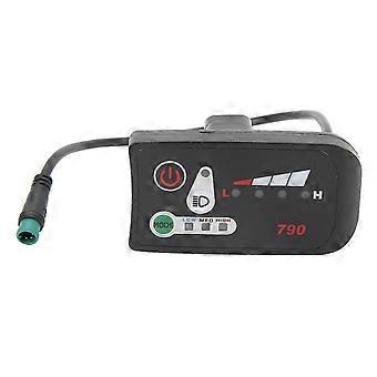Electric Bike Led Power Display Panel Electric Bike Modification Display Meter With Waterproof 5p Male Plug For 22.2mm Handlebars