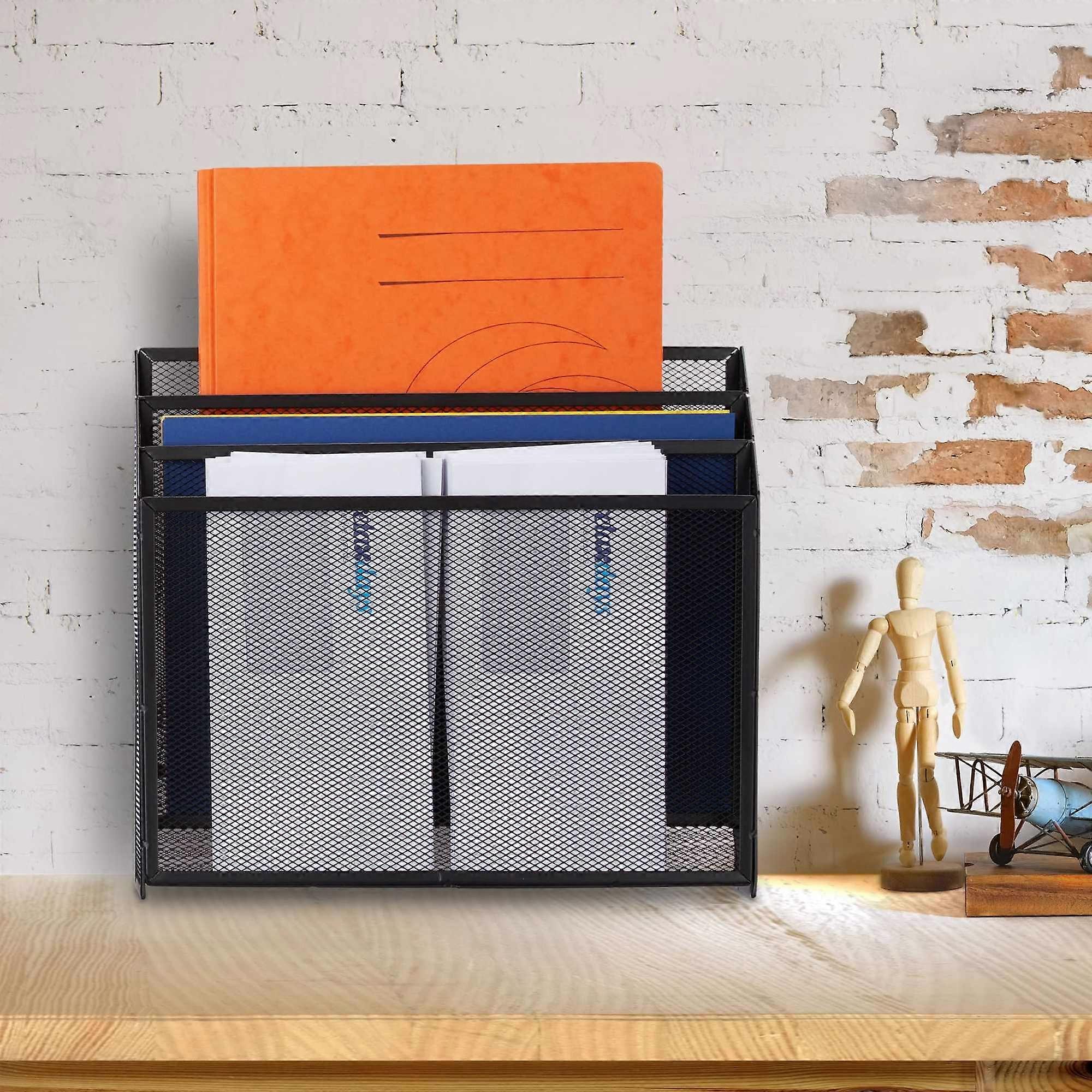 Document holder with 3 shelves