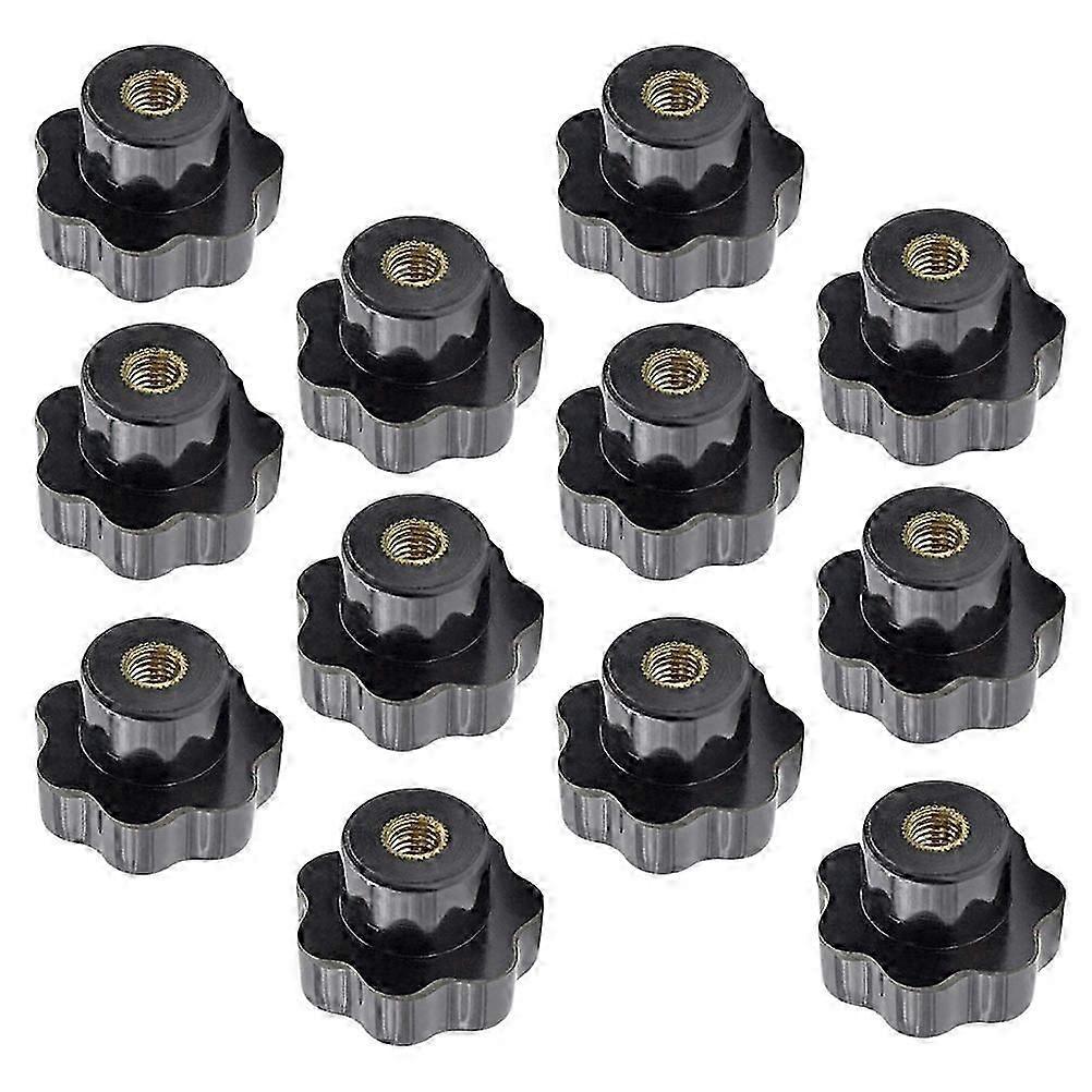Plastic Blossom Screw Thread Knob compatible with Clamping 12Pcs