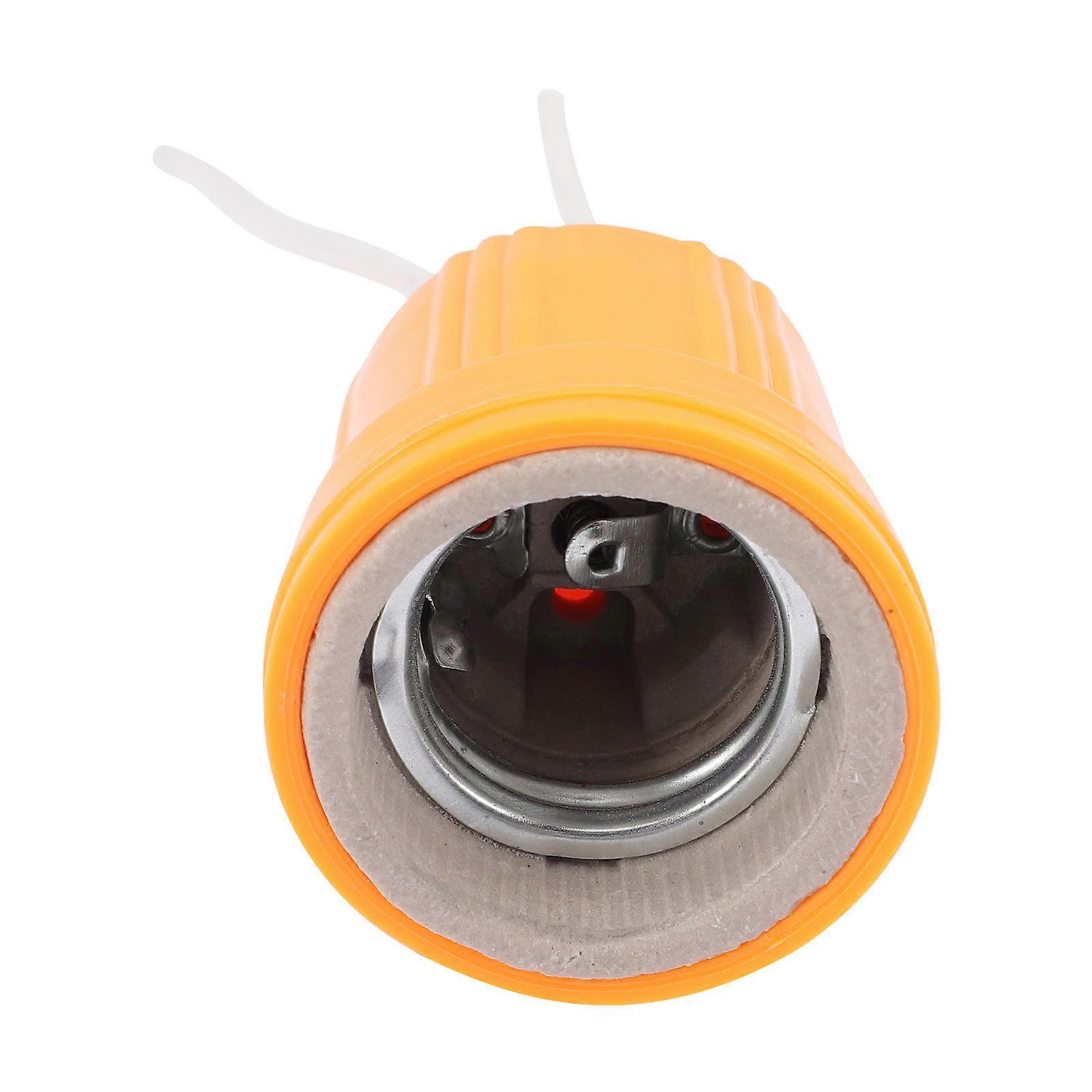 Light Bulb Socket E27 Lamp Socket for Light 16Pcs Orange Ceramic Waterproof