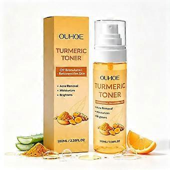 Kurkuma Vitamine C Gezichtstoner, Hydraterende Gezichtsmist voor Diepe Hydratatie, Maakt de Huid Voller, Minimaliseert Poriën & Reguleert Olieglans, Alle Huidtypen 100ml