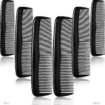 Compact Fine-Tooth Grooming: 12-Piece Hair Combs Set, Pocket Plastic Dressing Combs for Men and Women, Black