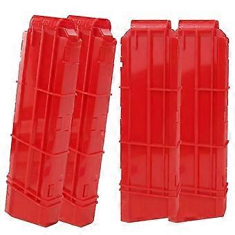 2025 Nuovo set di 4 clip di ricarica rapida da 12 dardi compatibili con la pistola giocattolo Nerf Ultra Series Magazine (rosso)