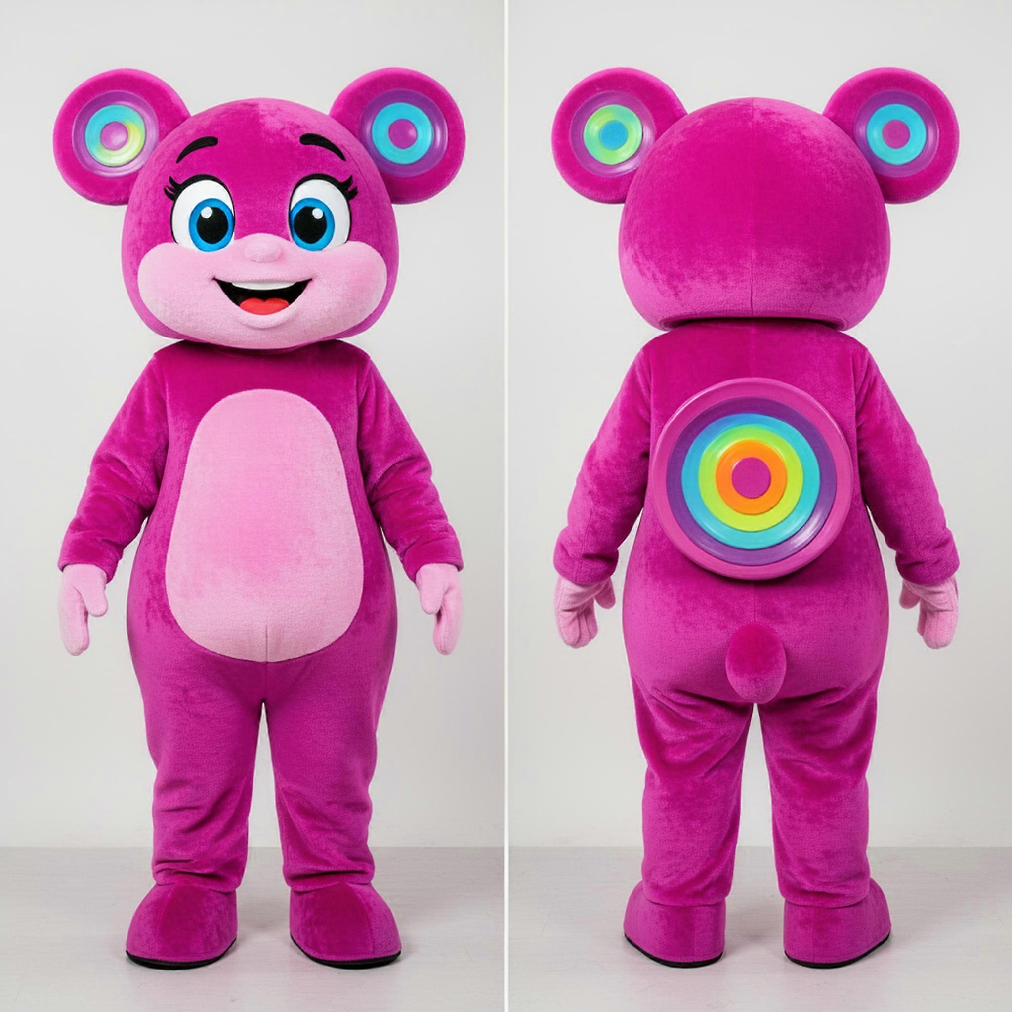 MASTICOT Magenta Rounded Plate Spinner Mascot