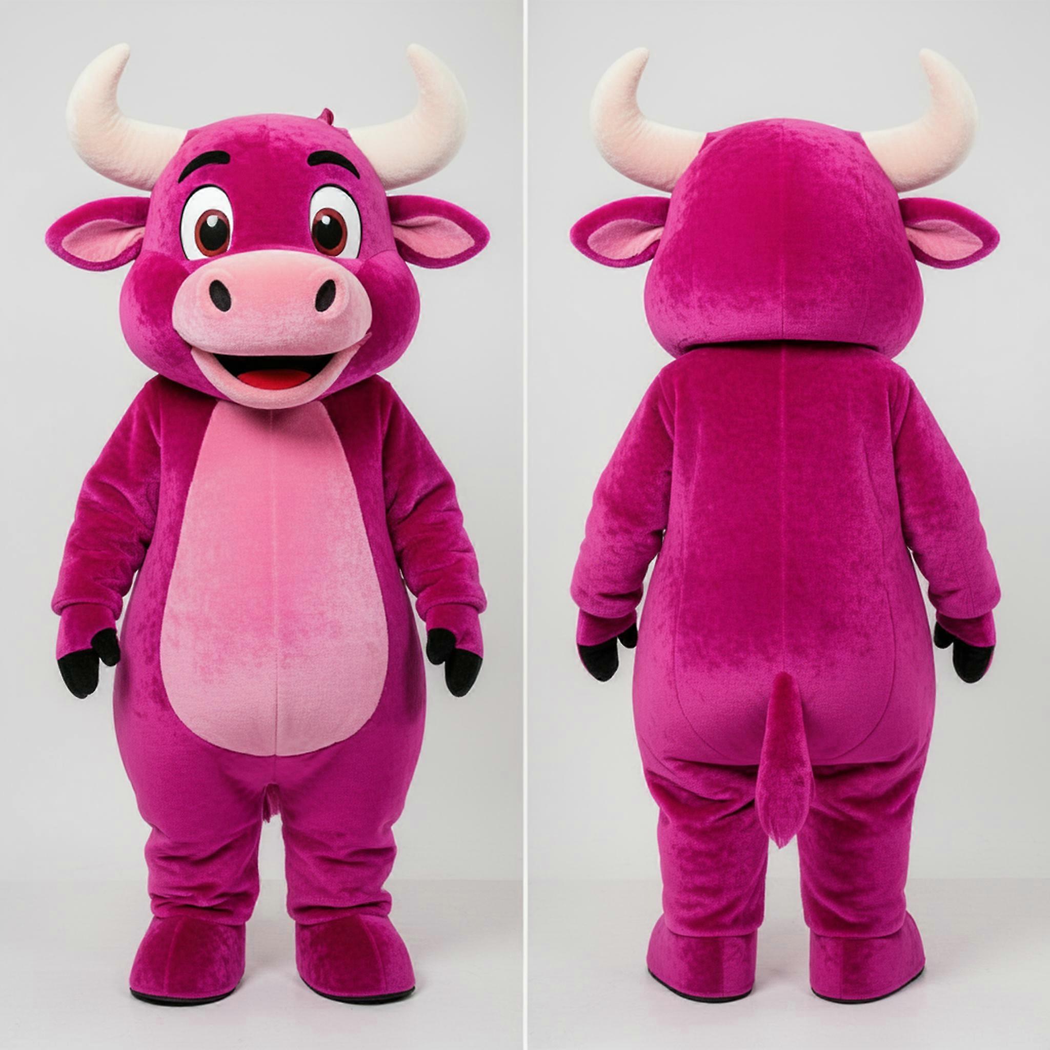 MASTICOT Magenta Velvety Bull Mascot
