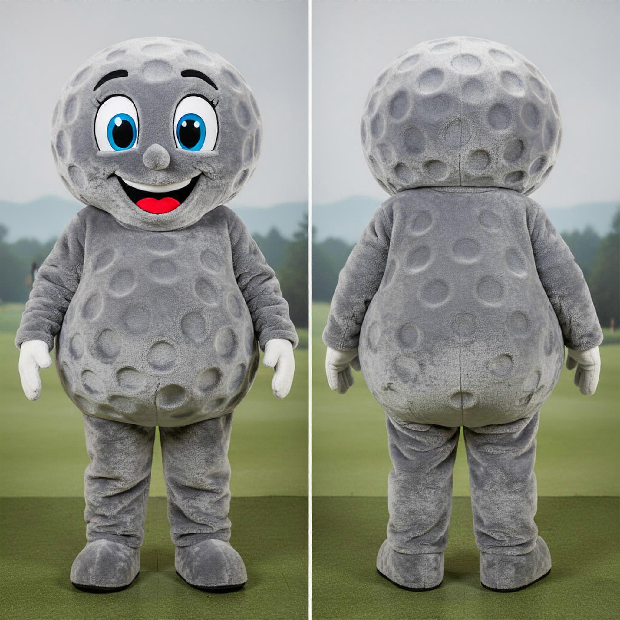 MASTICOT Velvety Gray Golf Ball Mascot