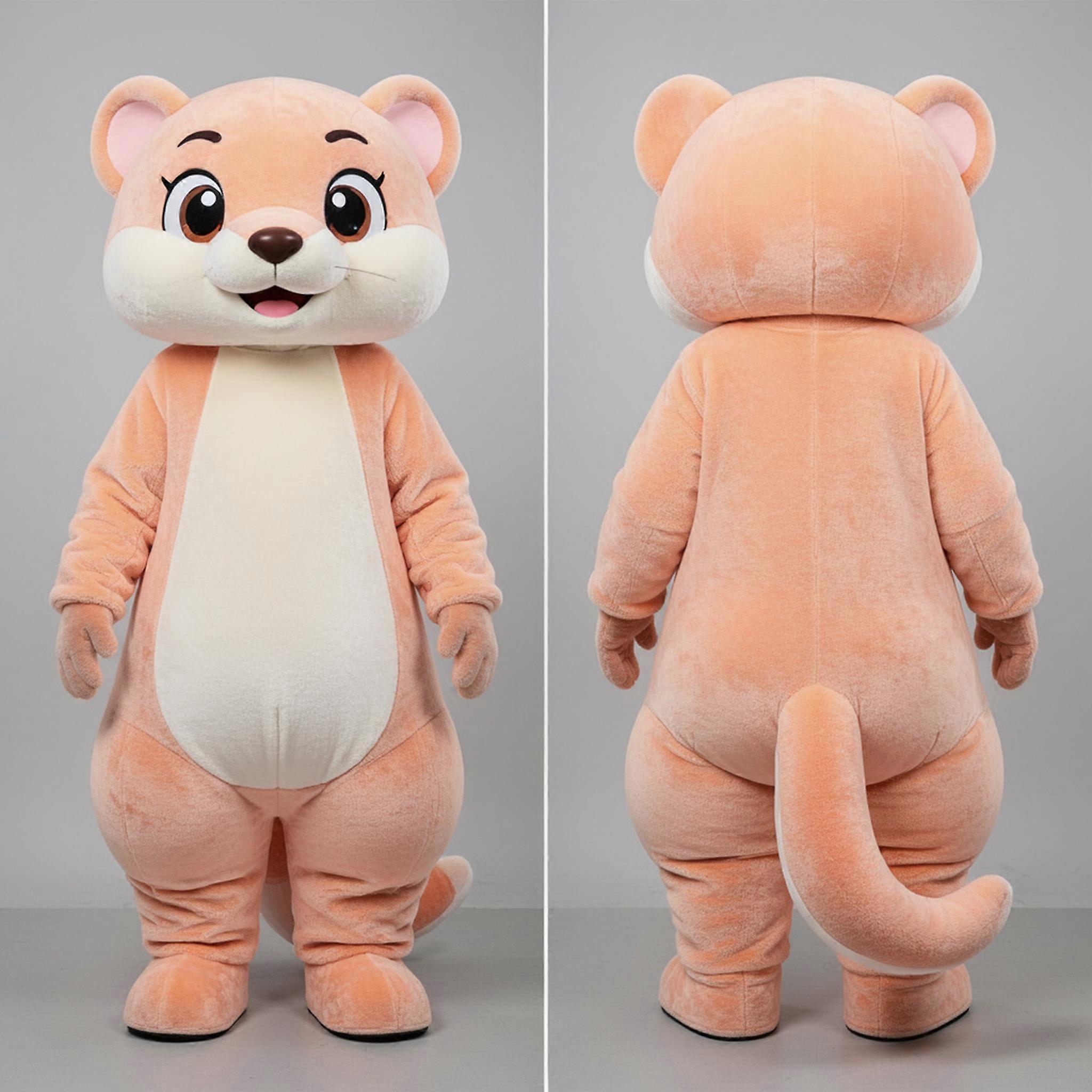 MASTICOT Peach Soft Playful Ferret Mascot