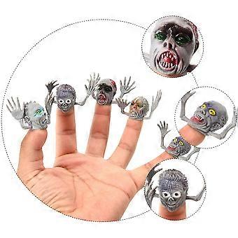 Zombie Finger Props Durable PVC Ghost Head Caps for Playing 12Pcs