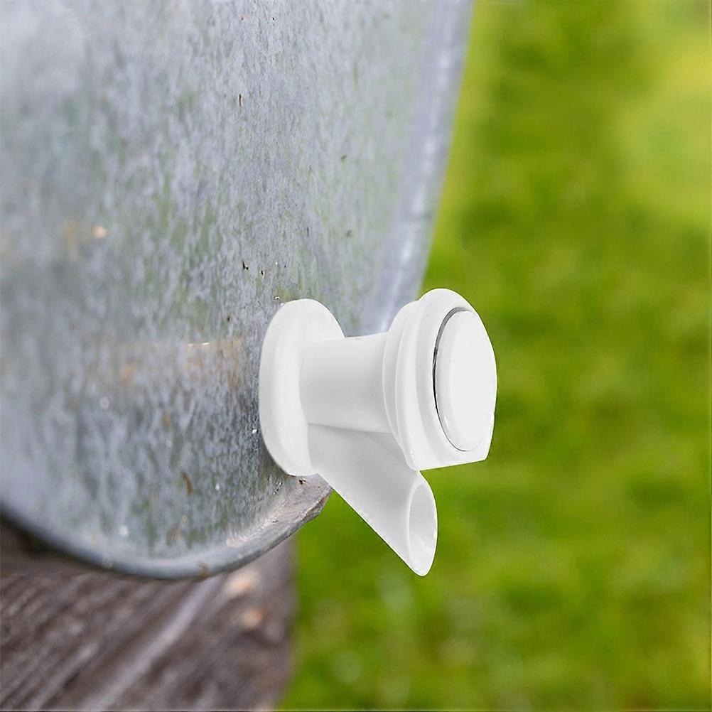 White Plastic Push Button Spigot for Water Cooler 6Pcs Pack
