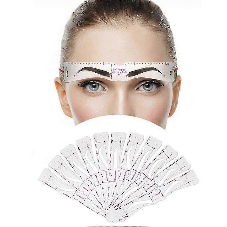 12-Piece DIY Eyebrow Drawing Template Set