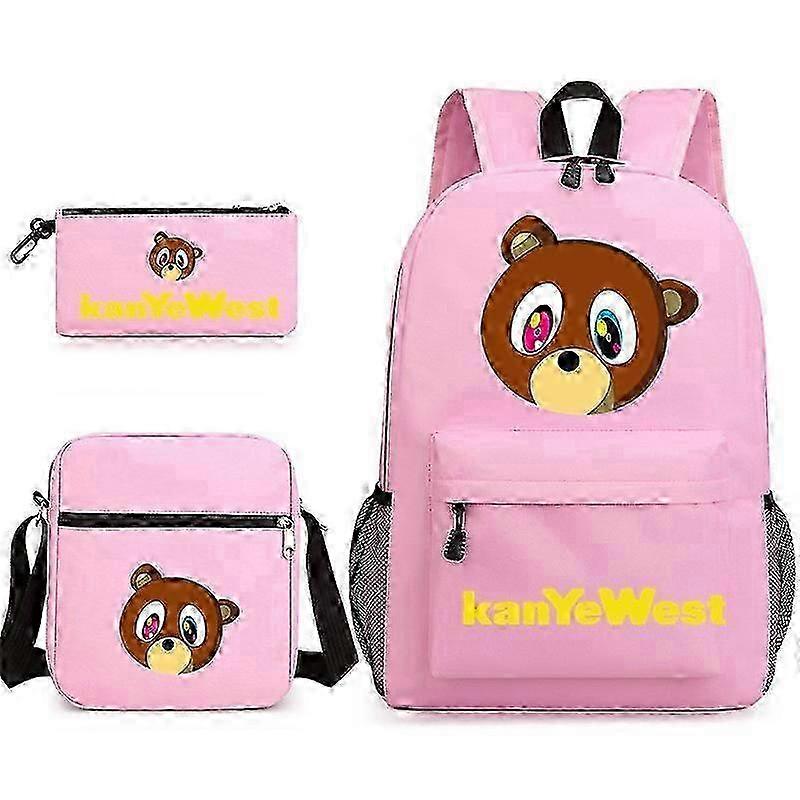 Large Capacity Teddy Bear Canvas Student Backpack