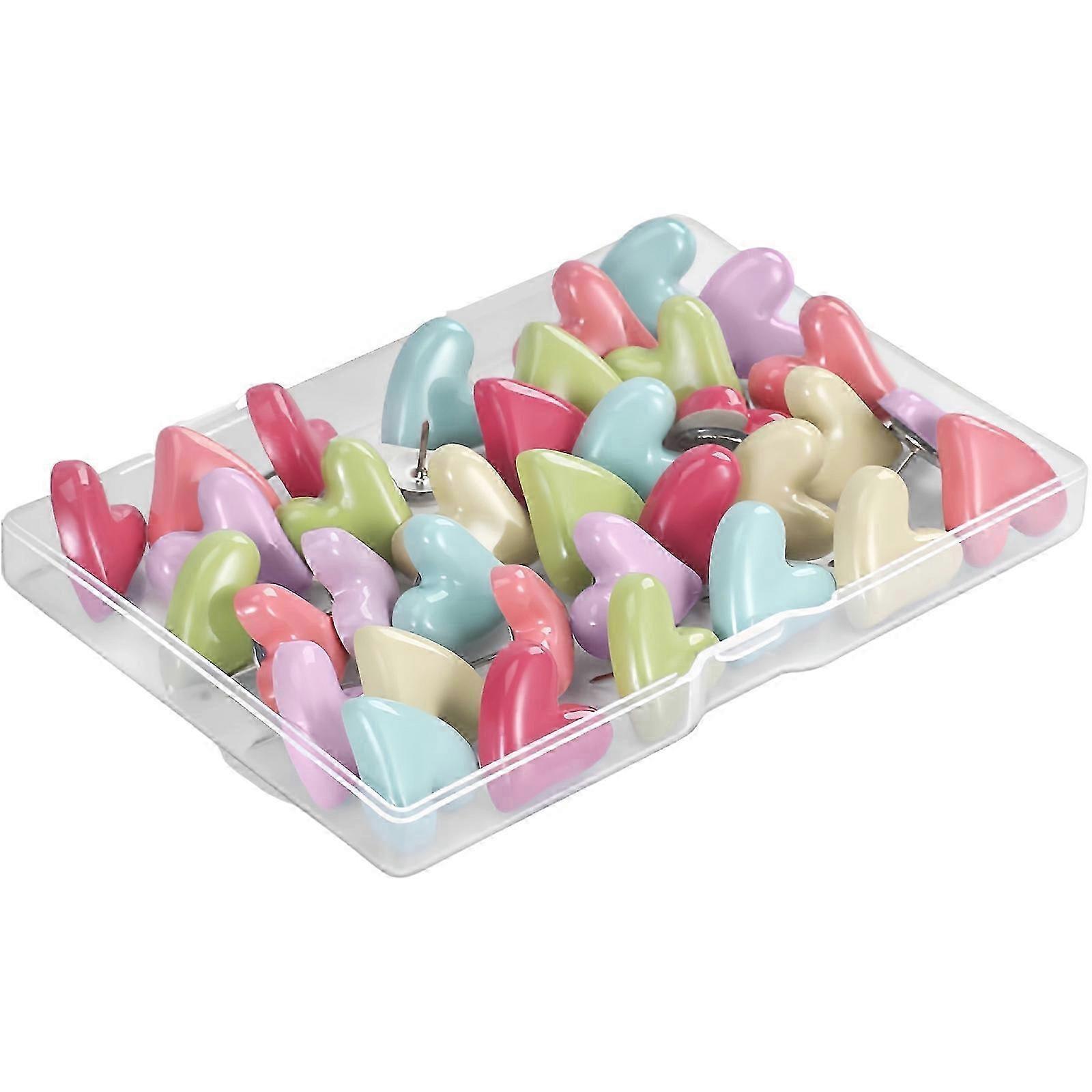 Smooth-Finish Heart Push Screws 30 Pack