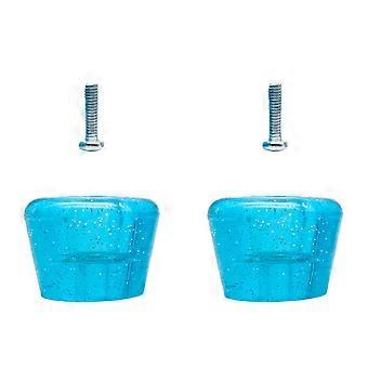 Roller Skates Brake Cushion for Training with 1Set Brake Pad Blue PU Metal