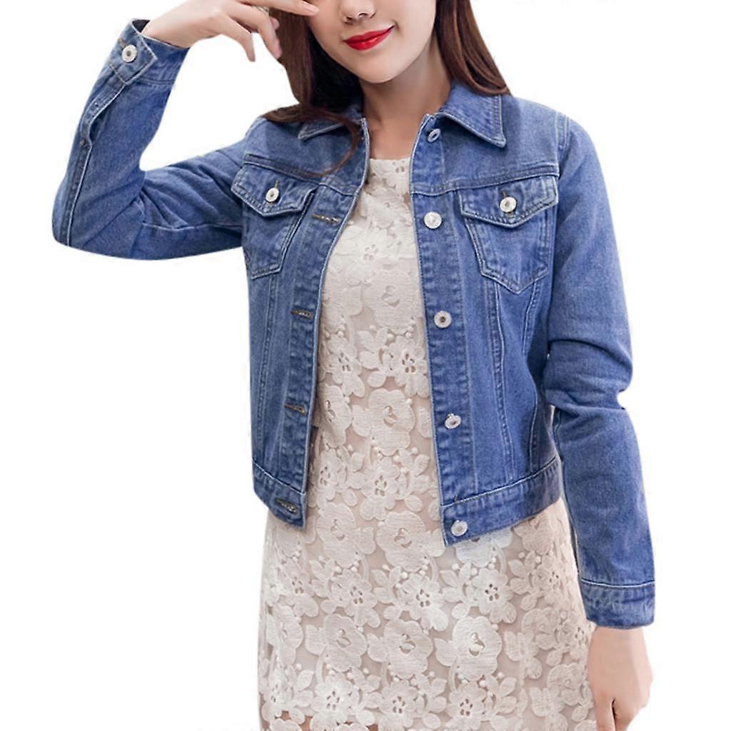 Women's Denim Jacket Plus Size Long Sleeve Jacket