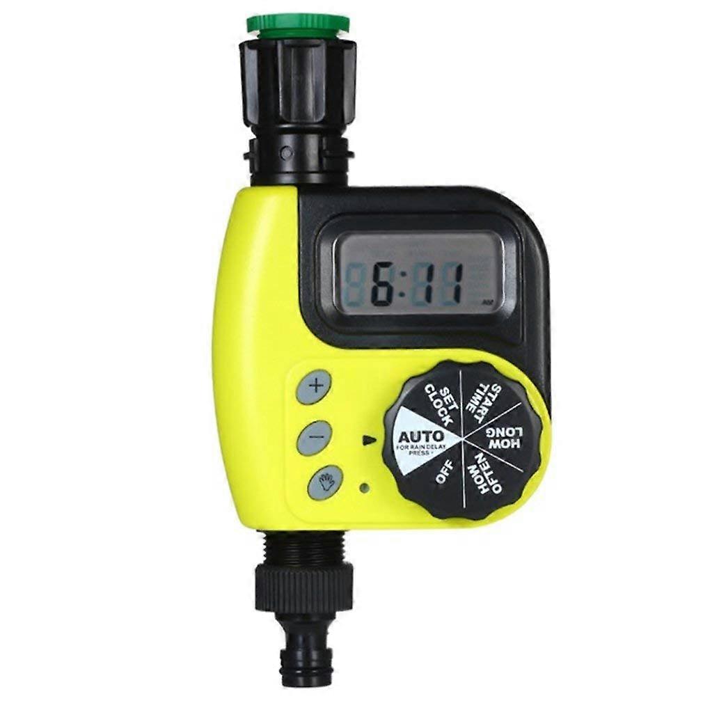 Digital Garden Hose Water Timer with Automatic Watering Control, Easy Programming, Weatherproof Yellow