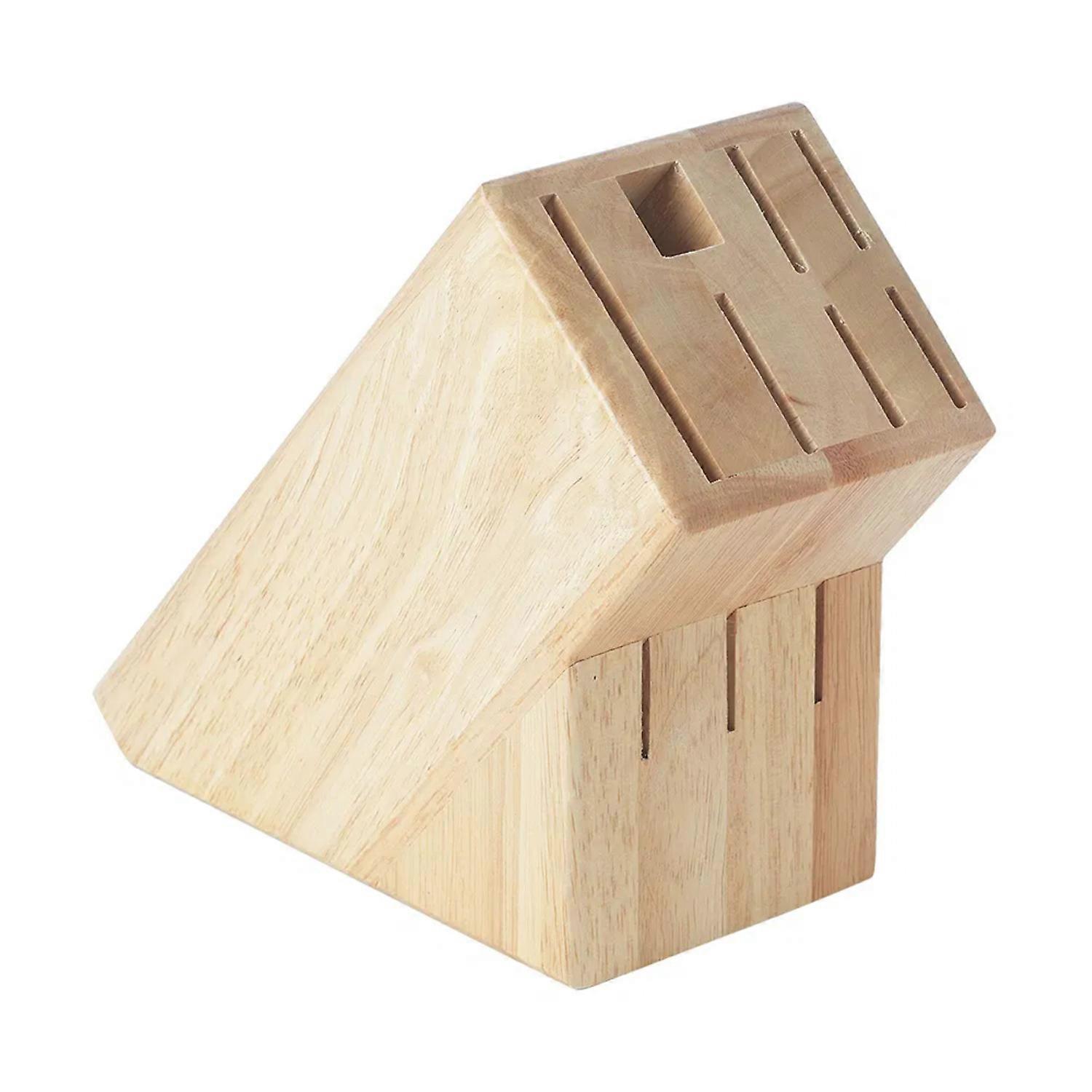 Empty Knife Block: Knife Block, Beechwood