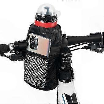 Bike Handlebar Bag, Waterproof Cycling Pouch with Insulated Water Bottle Holder